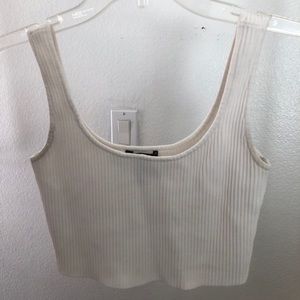 White Ribbed Forever 21 Top